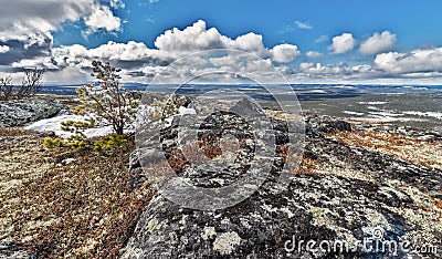 Ski resort Kirovsk, Murmansk region, Russia