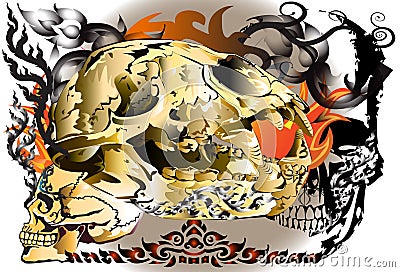 Skull animall and skull man