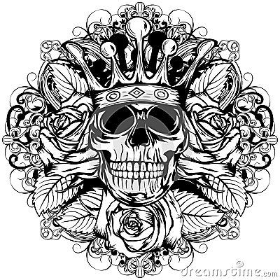 Skull corona rose