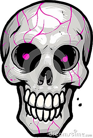 Skull With Pink Eyes Royalty Free Stock Images - Image: 31570979