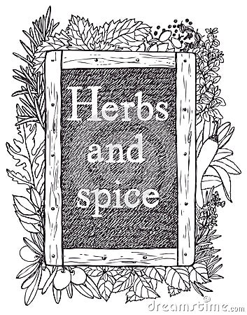 Slate and herbs