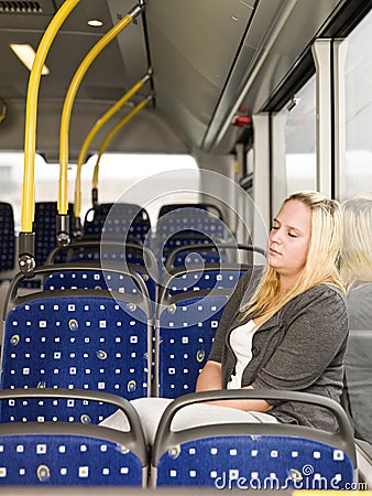 Sleeping on the bus