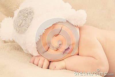 Sleeping newborn baby