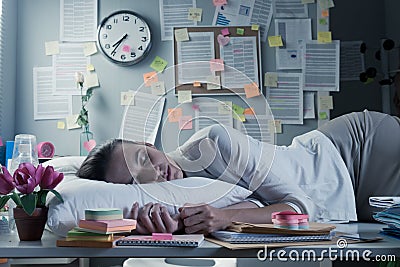 Sleeping in office