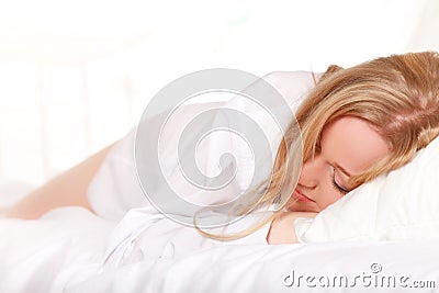 Sleeping Woman In Bed