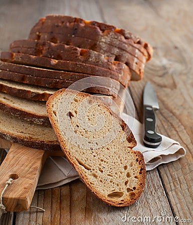 Sliced Monastery rye bread