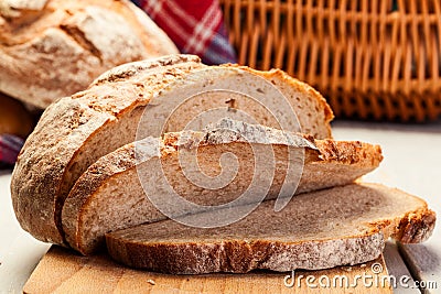 Sliced rye bread