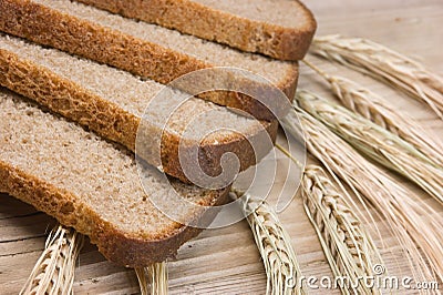 Slices of rye bread