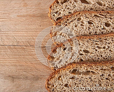 Slices of rye bread