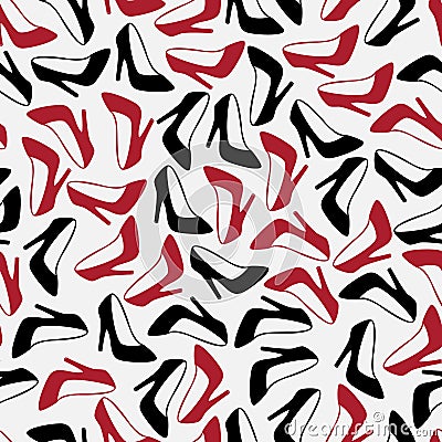 Slingback shoes seamless pattern