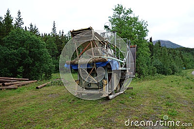 Sluicebox used for mining gold in the yukon territories.