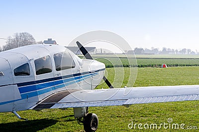 Small airplane on ground