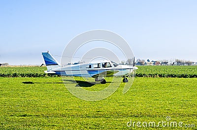 Small airplane on ground