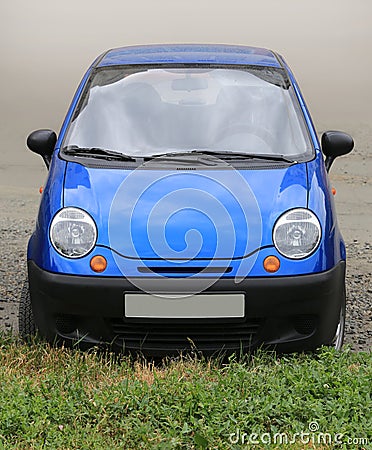 Small blue car