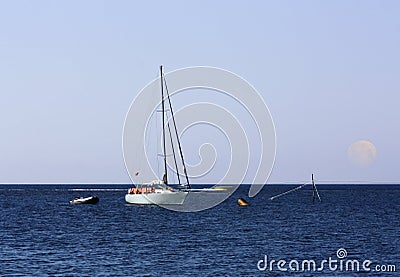 Small boat in the sea