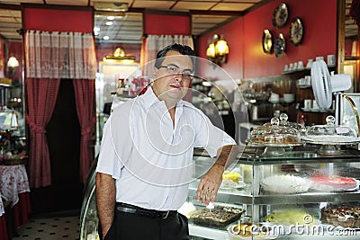 Small business: owner of a cafe