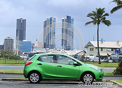 Small car in the city