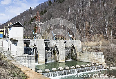 Small hydro electric dam