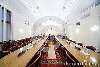 Small meeting in room of State Duma