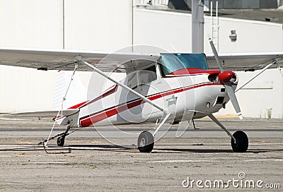 Small plane parked