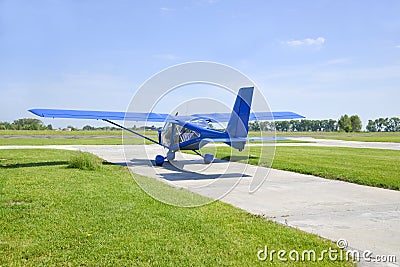 Small plane preparing to take off