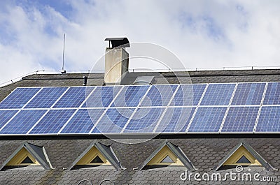 Small solar power plant on the roof