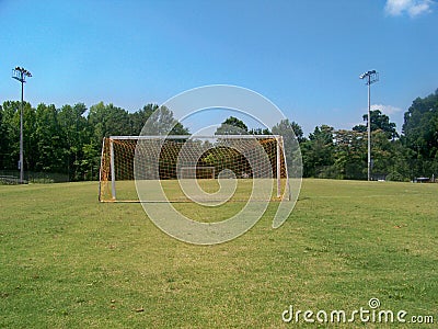 A small town soccer field