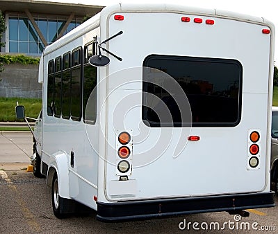 Small white bus