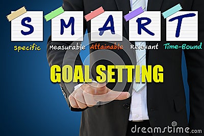 Smart Goal Setting for business concept
