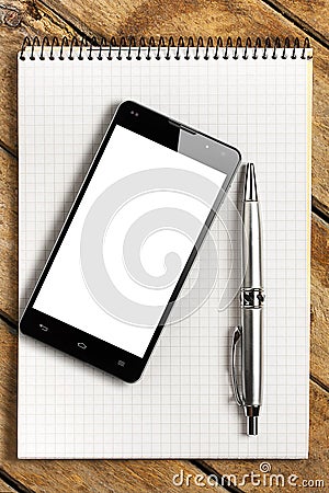 Smartphone Blank Screen Note Pad with Pen