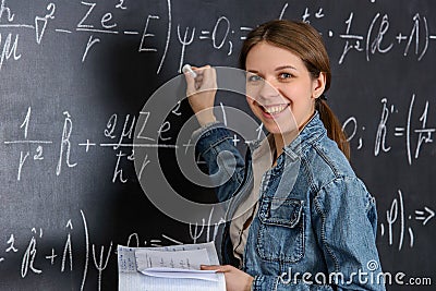 Smiling clever student