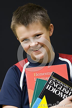 Smiling English student