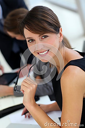 Smiling executive woman