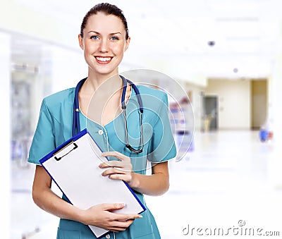 Smiling female medical doctor
