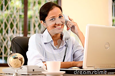 Smiling Indian business woman