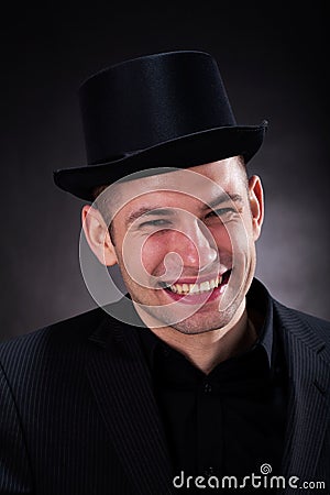 Smiling man in a hat