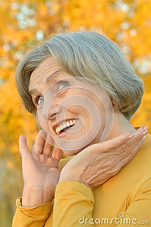 Smiling old woman