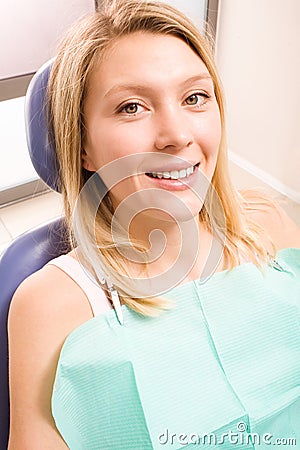 Smiling woman at dentistry