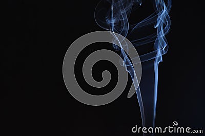 Smoke and black background