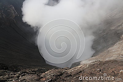 Smoke from Mount Bromo, Indonesia