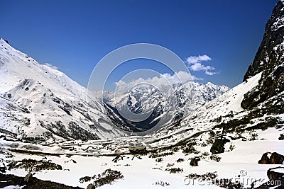 Snow covered Himalayas wallpaper