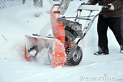 Snow plow in work