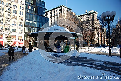 Snow on Union square station