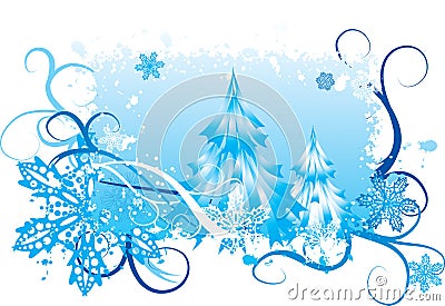Snowing Winter Background Stock Photo - Image: 17600980