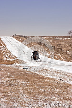 Snowy road buggy