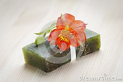 Soap bar with natural ingredients