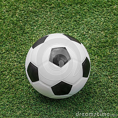 Soccer ball on artificial turf