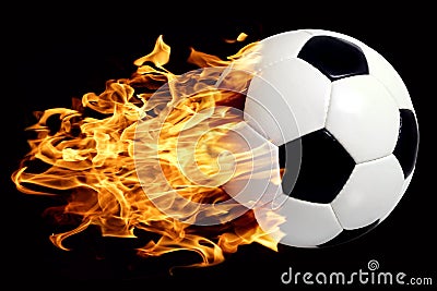 Soccer ball in flames