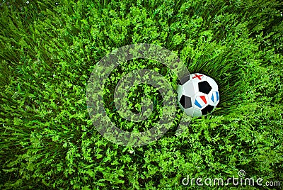 Soccer ball on grass