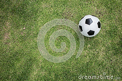 Soccer ball on green grass